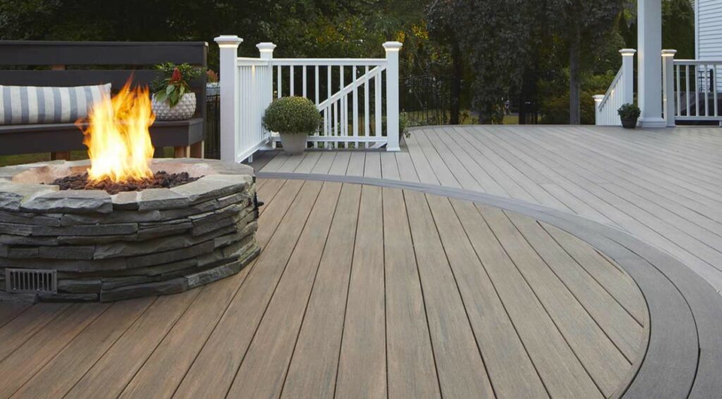 Mead Lumber Composite Decking with pattern. Photo provided by TimberTech.