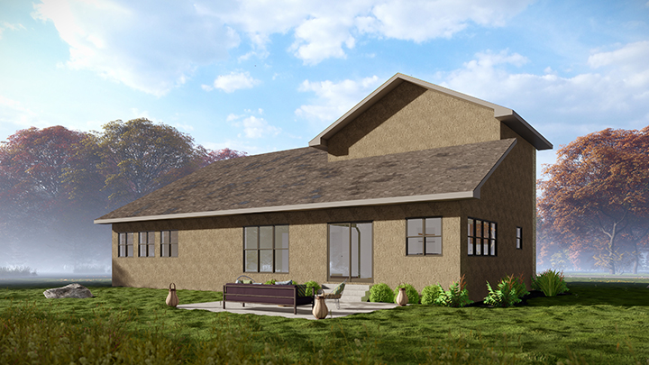 Mead Legacy House Plans - Pebble Brook Rear Elevation