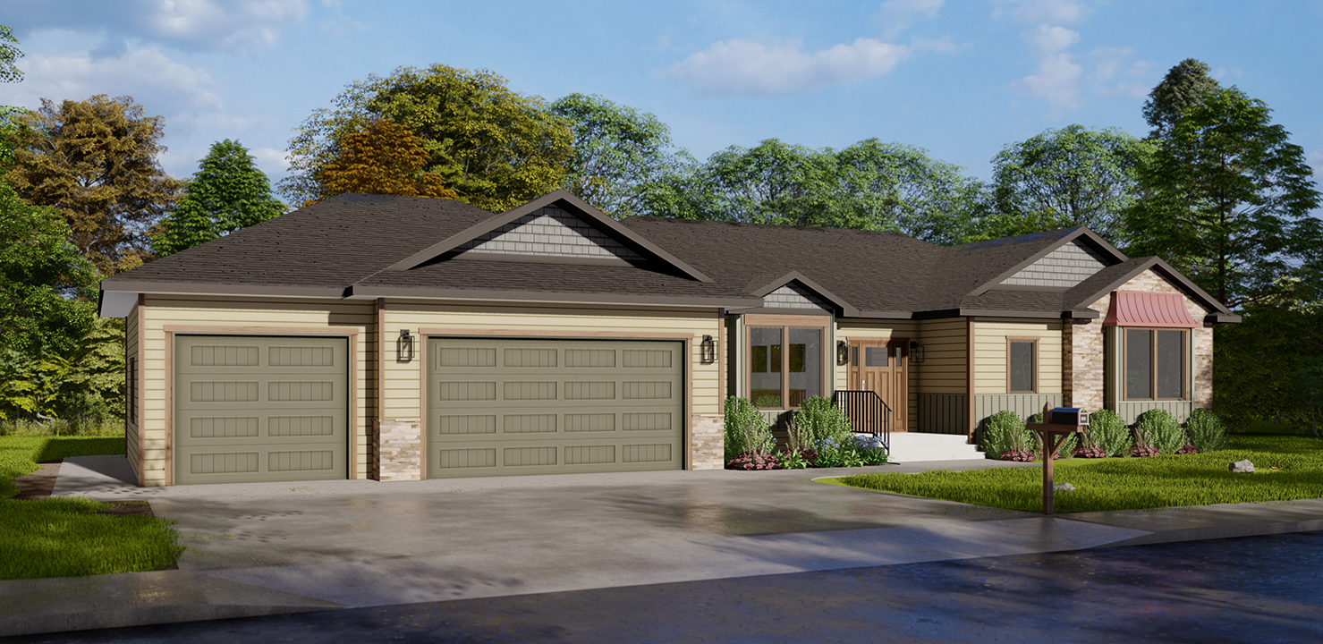 Lindberg Floor Plan from Mead Legacy House Plans. Frontal Street View