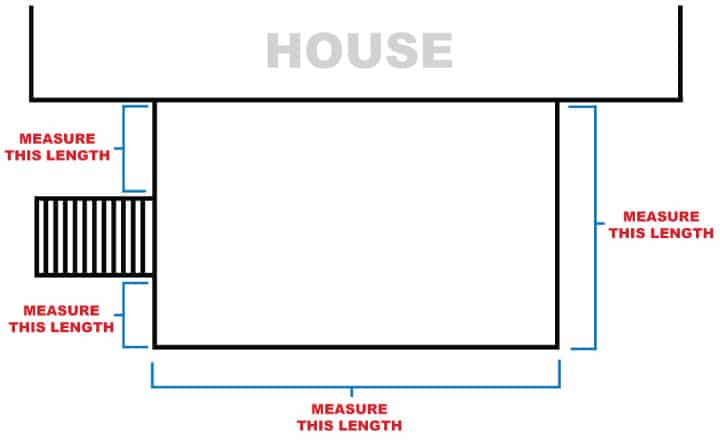 Measuring Example for Railing Installation