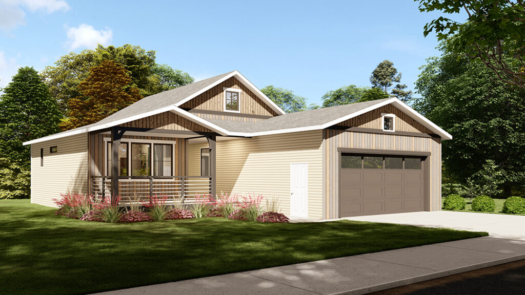 Bungalow Floor Plan from Mead Legacy - Frontal Elevation