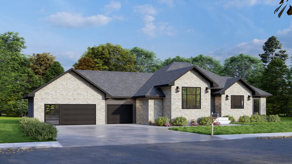 Fox Hollow floorplan from Mead Legacy House Plans showcasing elegant and functional home design - Front Elevation 1